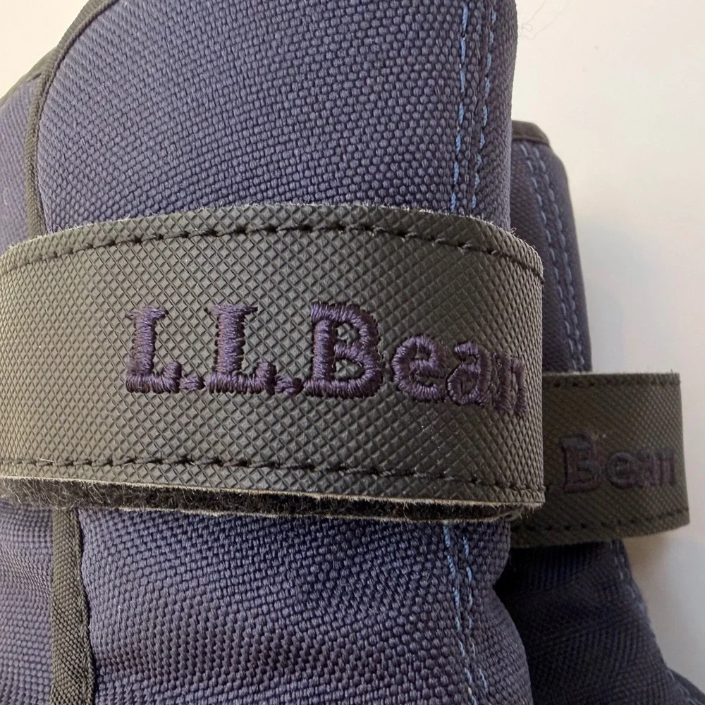 LL Bean Toddler Snow Boots Navy Blue Black Waterproof Fleece Lined NEW